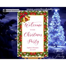 Christmas Party Welcome Sign,Holiday Party Welcome sign,(008ch) Christmas Party Welcome Sign,Holiday Party Welcome sign,(008ch)